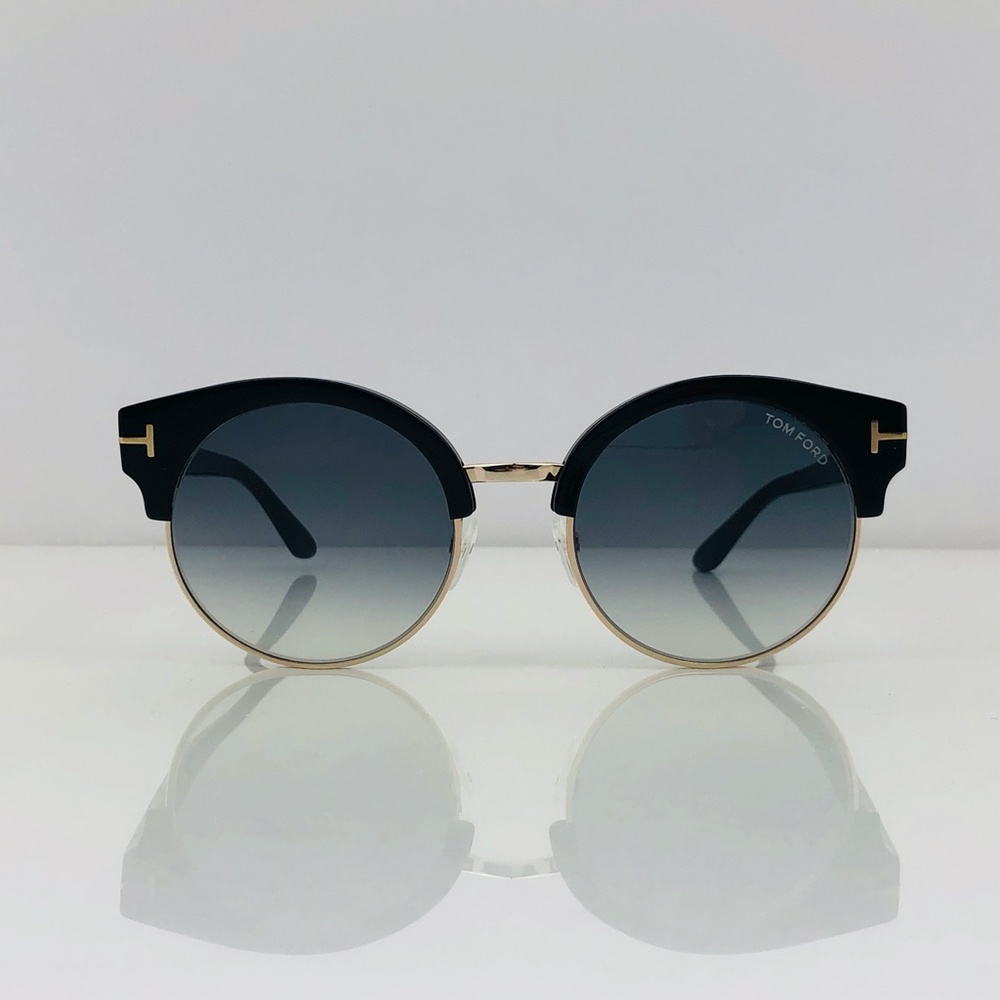 New TOM FORD Alissa Round Black Sunglasses - Picture 5 of 16